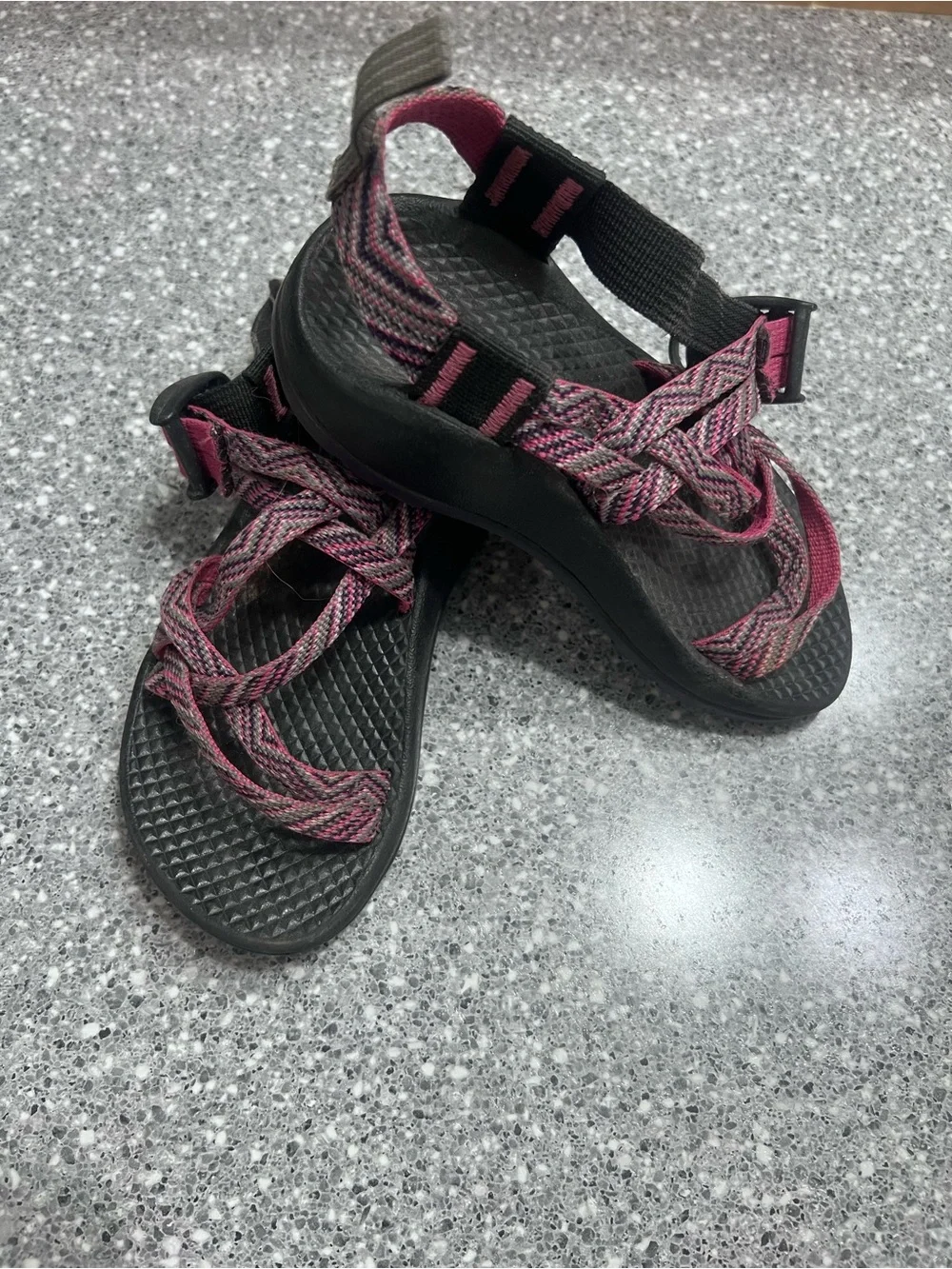 Kids Chaco Sport Sandals - Pink and Black